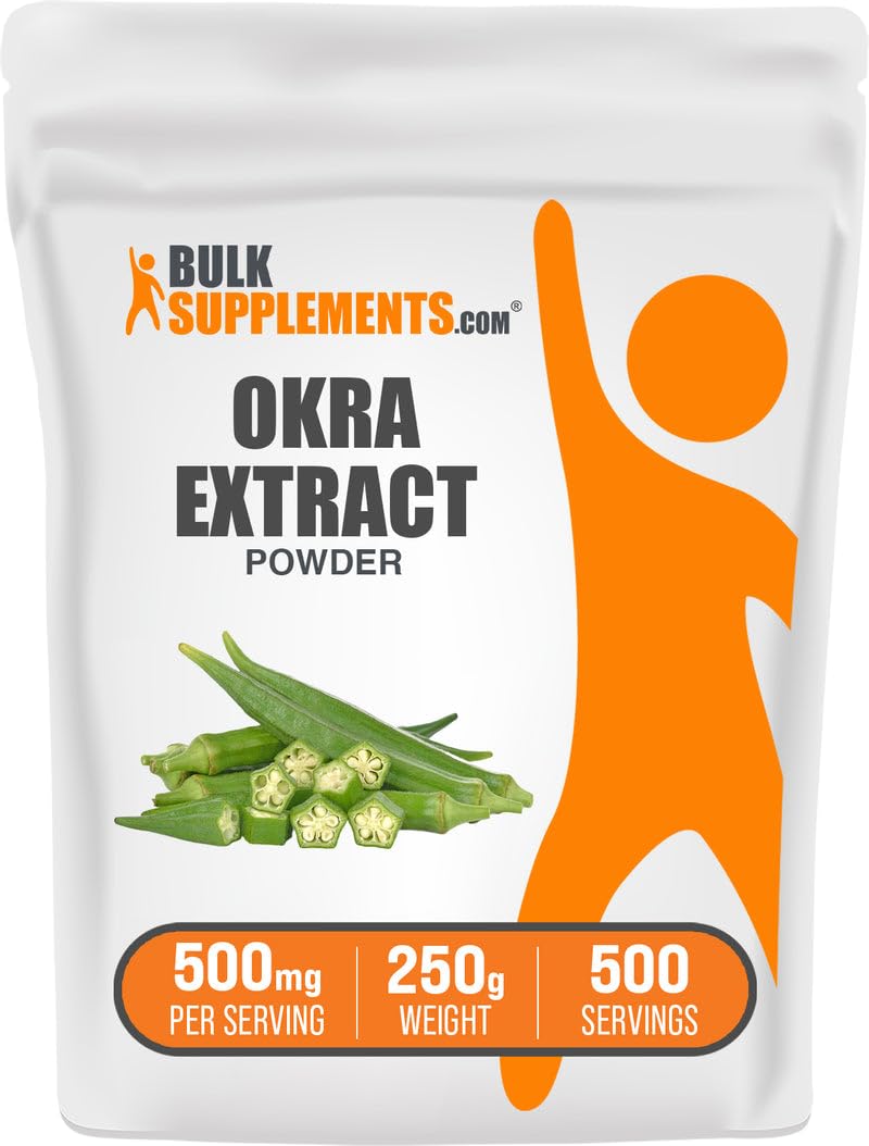 Okra Extract Powder 500mg – BulkSupplements, 250g