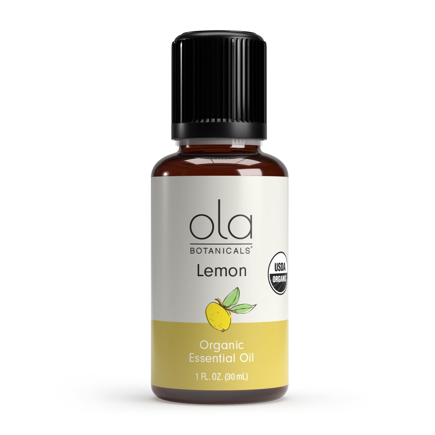 Ola Botanicals Organic Lemon Essential Oil (1 Fl. Oz.) — Cleansing & Soothing | USDA Organic | Dr. Mercola