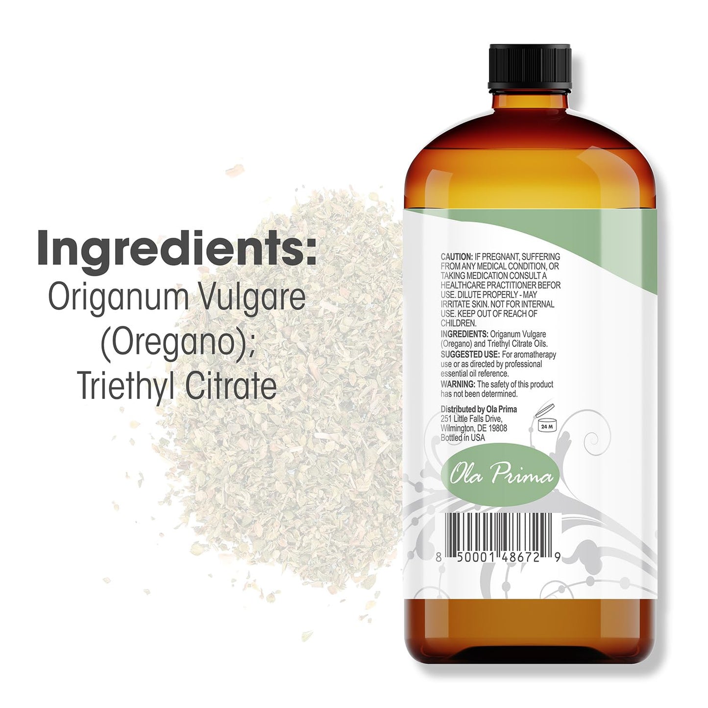 Ola Prima 16 oz Oregano Essential Oil Big Bottle | Therapeutic Grade