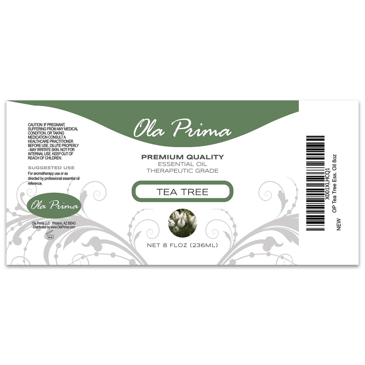 Ola Prima Tea Tree Essential Oil 8oz – Therapeutic Grade, Aromatherapy
