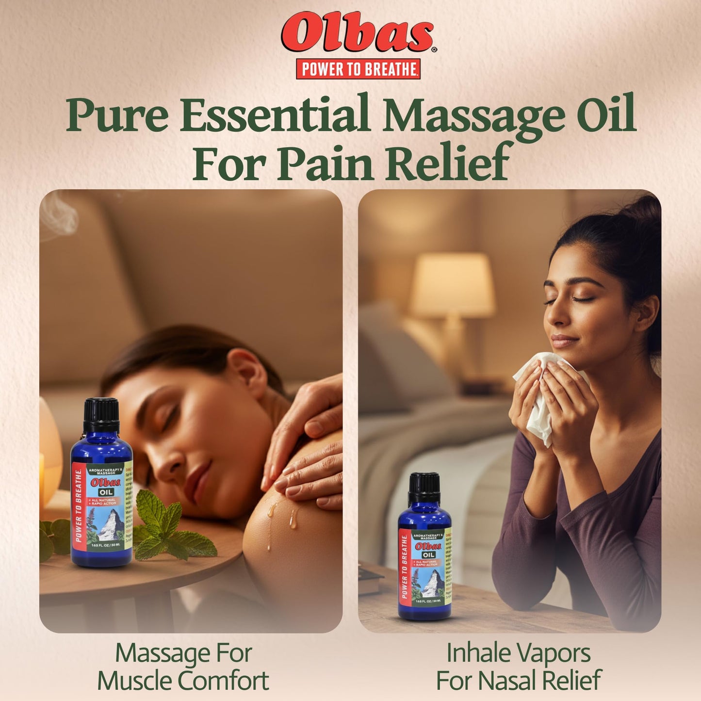 Olbas Massage and Aromatherapy Oil 0.32 Fl Oz – Swiss Herbal Remedies for Muscle Relaxation & Pain Relief