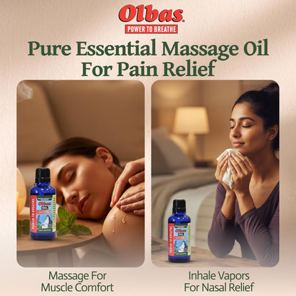 Olbas Massage and Aromatherapy Oil 0.32 Fl Oz – Swiss Herbal Remedies for Muscle Relaxation & Pain Relief