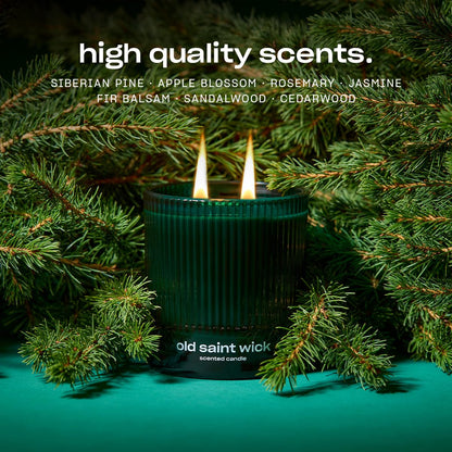 Old Saint Wick Scented Holiday Candle by Snif – Woody Fir, 8.5oz