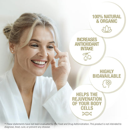 Olivie Organic Olive Leaf Extract Capsules – Hydroxytyrosol & Oleuropein (40 Capsules)
