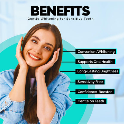 Ollie Teeth Whitening Strips – 28 PCs, 14 Treatments, Shade Guide Included | Non-Sensitive, Super Sticky