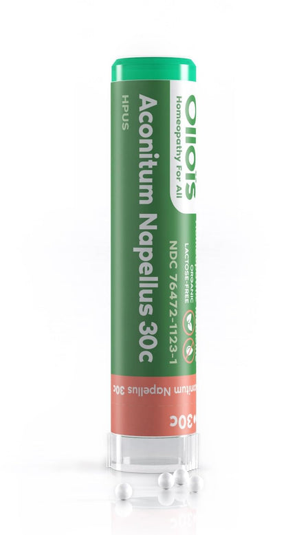 OLLOIS Aconitum Napellus 30C – Organic, Lactose-Free Homeopathic Medicine | 80 Pellets