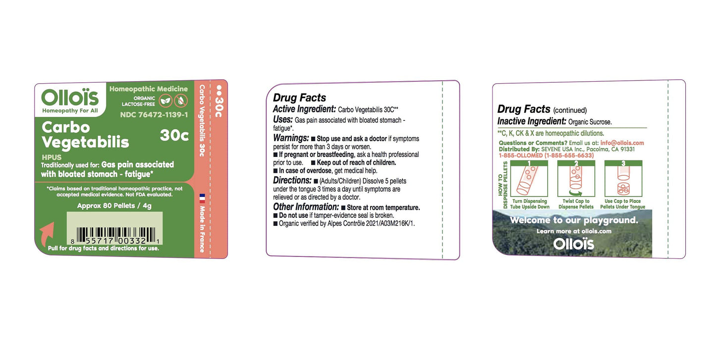 Olloïs Carbo Vegetabilis 30C – Organic Lactose-Free Homeopathic Medicine (80 Pellets)