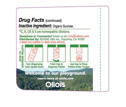 OLLOIS Kali Bichromicum 30c Organic, Lactose-Free, Kosher Homeopathic Medicine, 80 Pellets (Pack of 3)