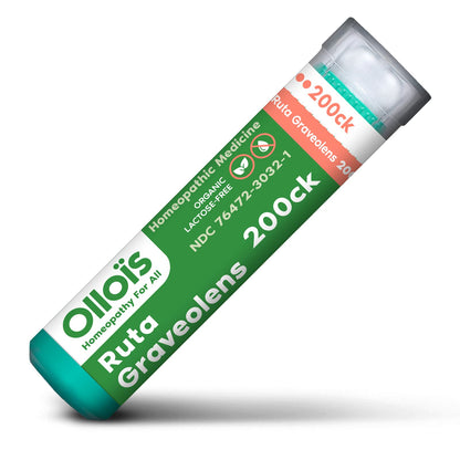 OLLOIS Ruta Graveolens 200ck - Organic, Lactose-Free Homeopathic Medicine, 80 Pellets (Pack of 1)