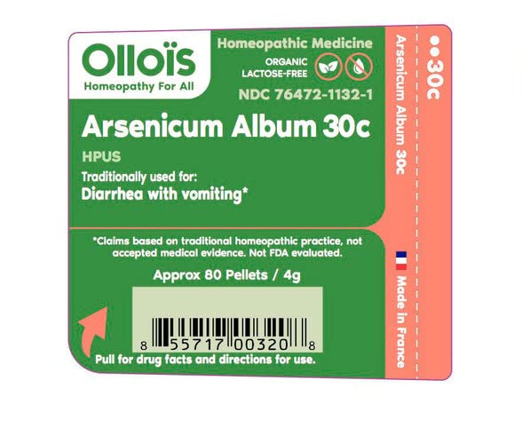 OLLOIS Arsenicum Album 30C - Organic, Lactose-Free, Kosher Homeopathic Medicine | 80 Pellets (Pack of 3)