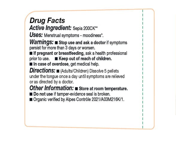 OLLOIS Sepia 200ck Organic, Lactose-Free, Kosher Homeopathic Medicine – 80 Pellets (Pack of 3)