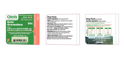 OLLOIS Ruta Graveolens 30c – Organic, Lactose-Free Homeopathic Medicine (80 Pellets, Pack of 1)