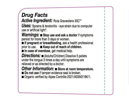 OLLOIS Ruta Graveolens 30c – Organic, Lactose-Free Homeopathic Medicine (80 Pellets, Pack of 1)