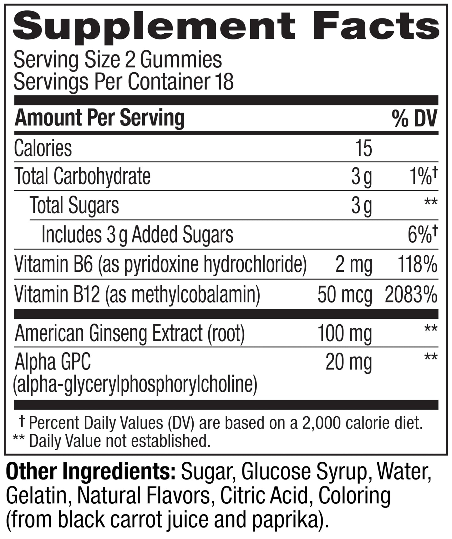 OLLY Laser Focus Gummies – Ginseng, Alpha GPC & B Vitamins, Berry Tangerine, 36 Count