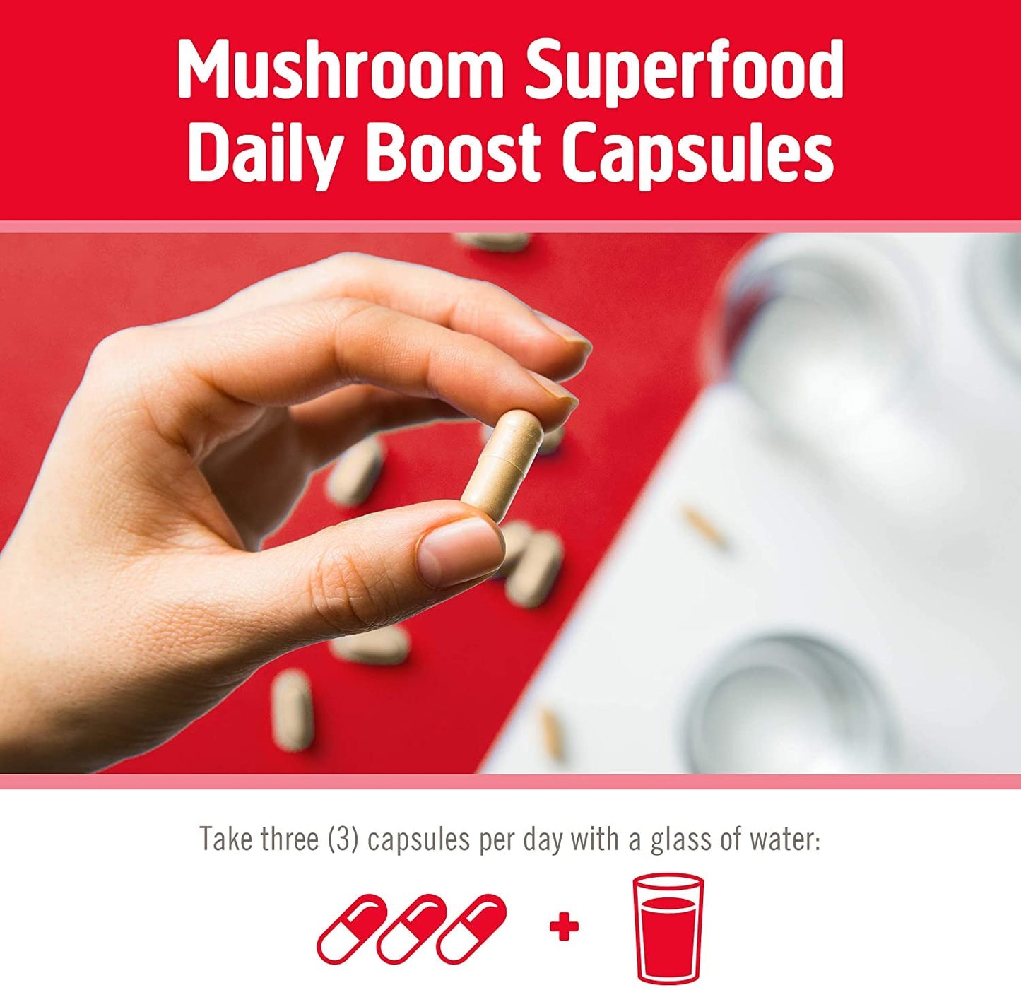 Om Mushroom Immune Defense – Vegan Capsule Supplement (90 Count)