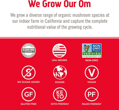 Om Mushroom Immune Defense – Vegan Capsule Supplement (90 Count)
