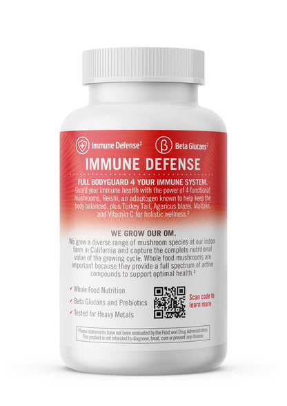 Om Mushroom Immune Defense – Vegan Capsule Supplement (90 Count)