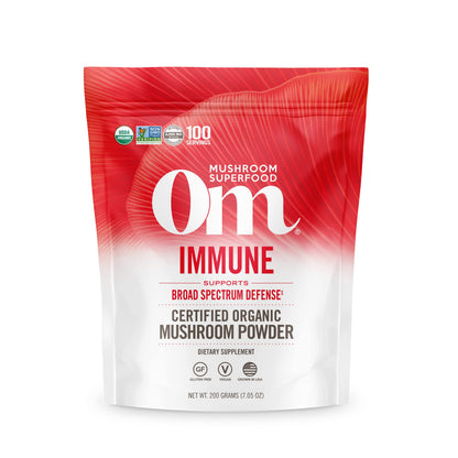 OM Mushroom Superfood Immune Blend Powder – 7.05 oz (100 Servings) Reishi & Turkey Tail