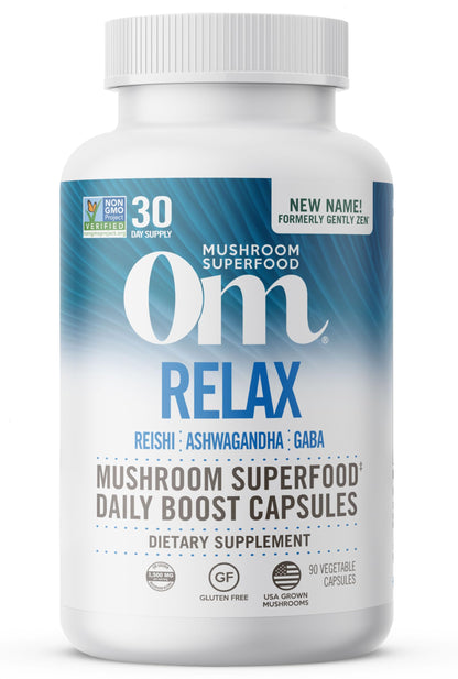 OM MUSHROOM SUPERFOOD Relax Capsule – 90 Count, 30 Days
