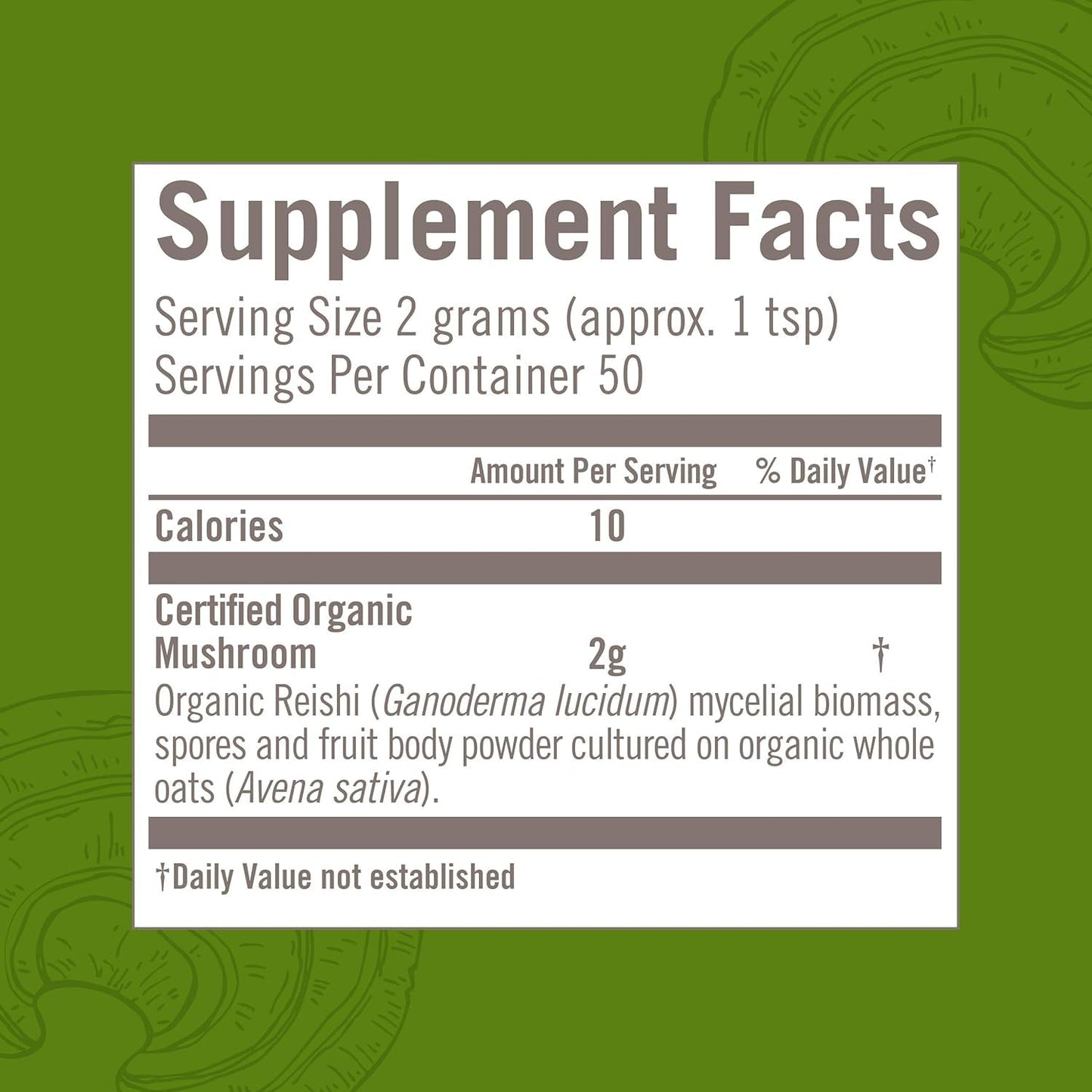OM MUSHROOM SUPERFOOD Reishi Organic Mushroom Powder – 3.5 oz, 50 Servings, Adaptogen