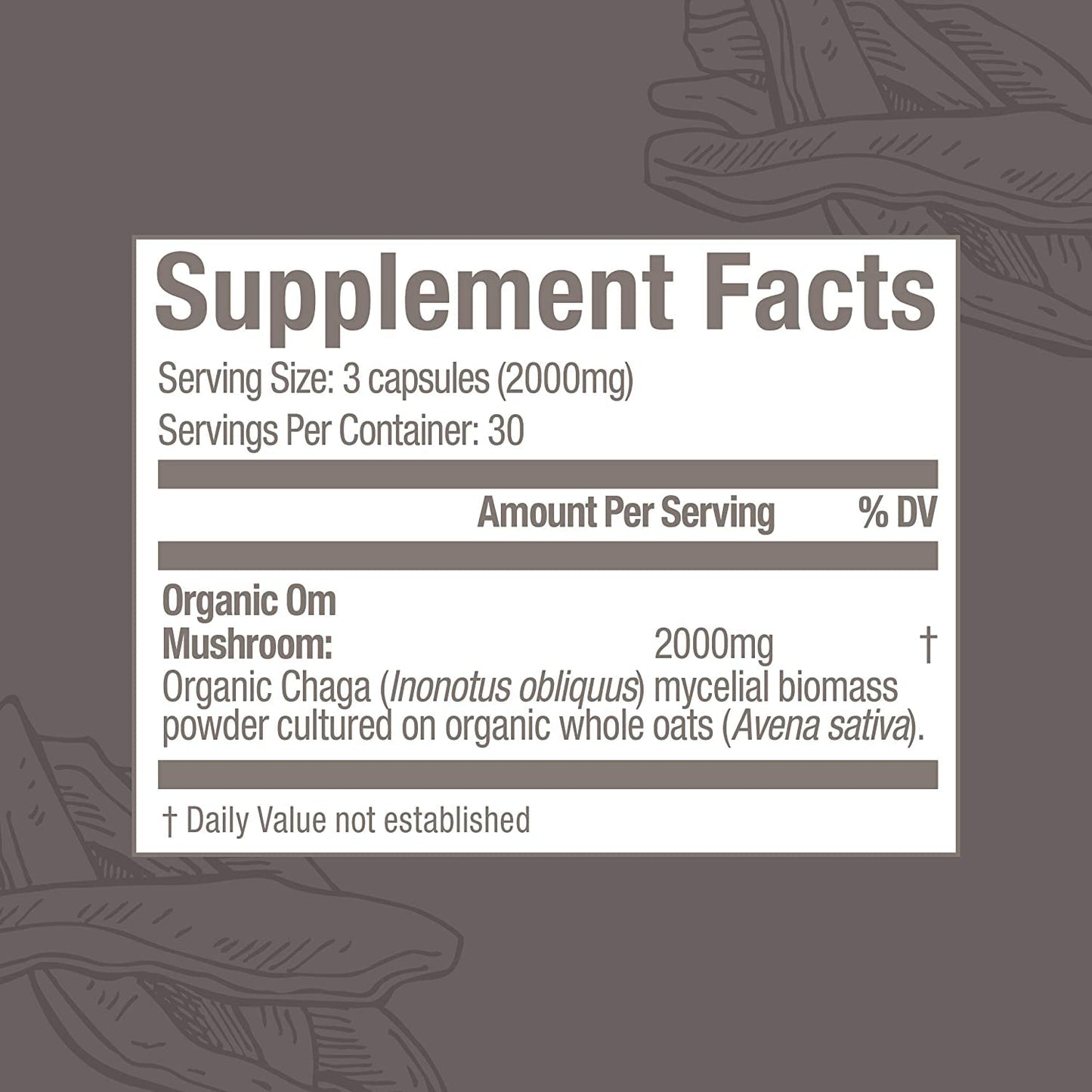Om Mushroom Superfood Chaga Capsules | Immune Support, 90 Count