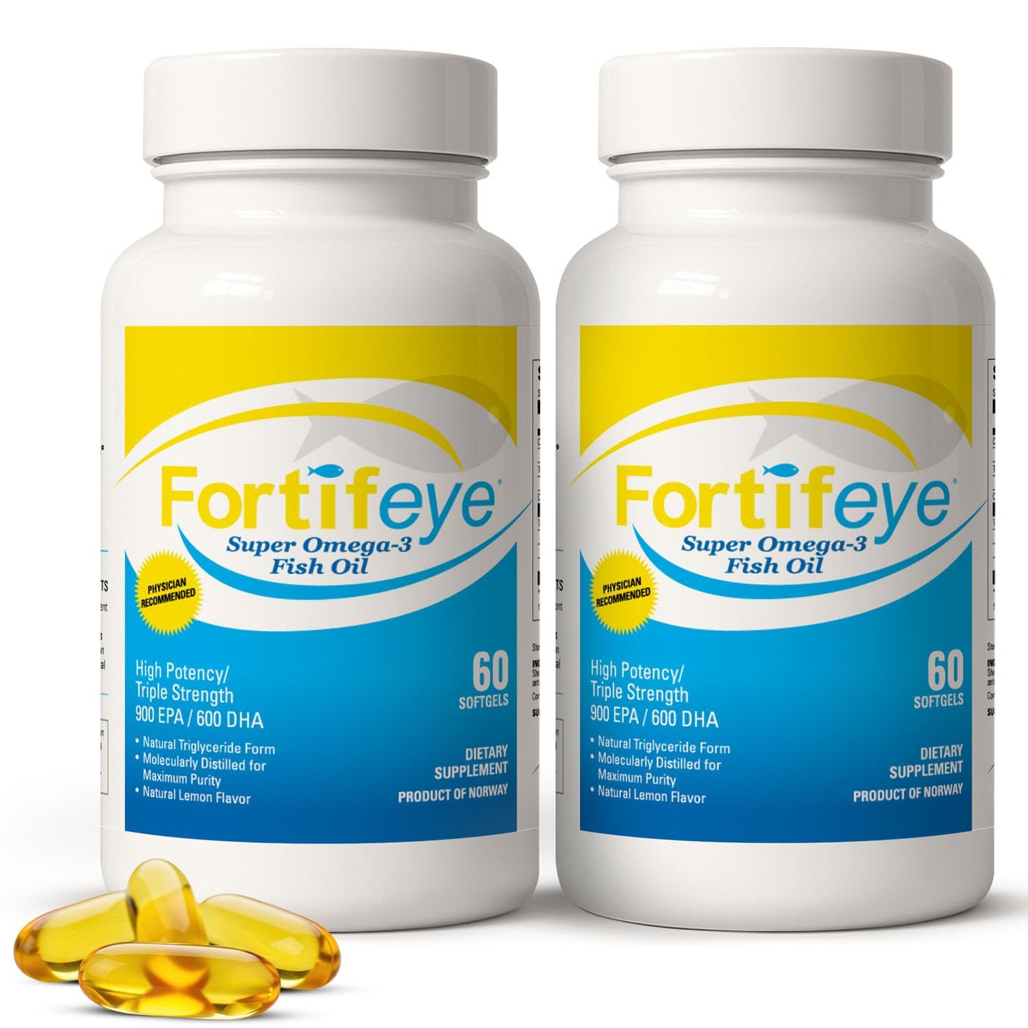 Omega 3 Fish Oil 1600 mg TG – Norwegian RTG EPA/DHA | No Fishy Aftertaste