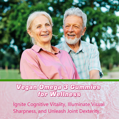 Algae Omega-3 Gummies – Vegan DHA & EPA, Sugar-Free, Strawberry, 120 Count