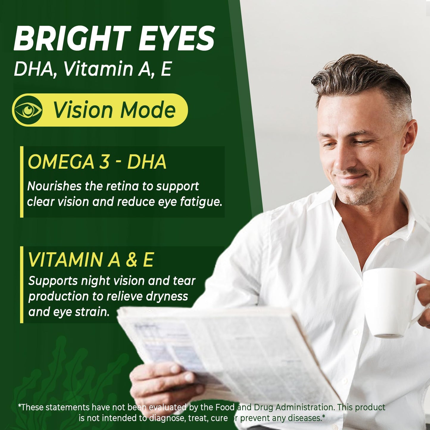 Omega 3 Gummies 2200mg from Algae Oil – DHA 640mg & EPA 290mg | Vegan, Sugar-Free
