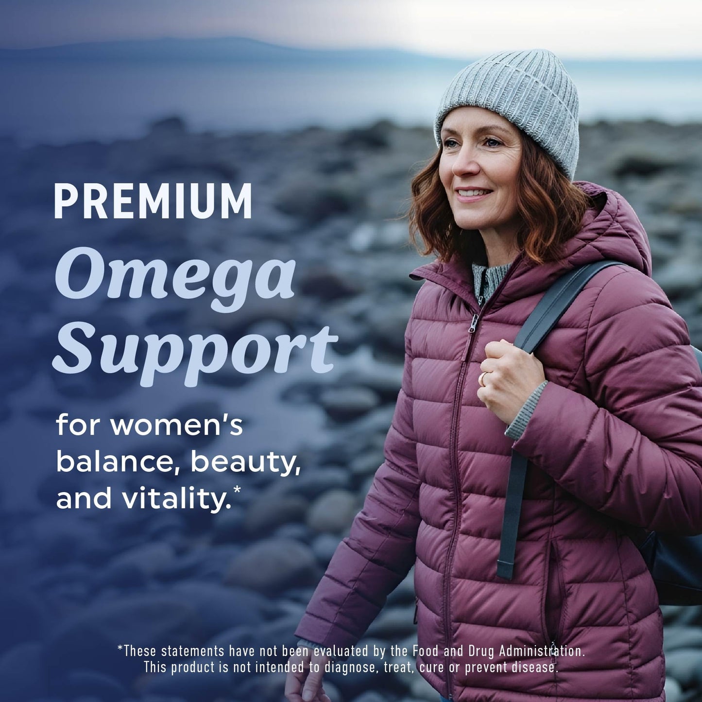 Omega 3 for Women - Fish Oil + Evening Primrose | 600mg Omega-3 + 800mg Evening Primrose | 120 Ct