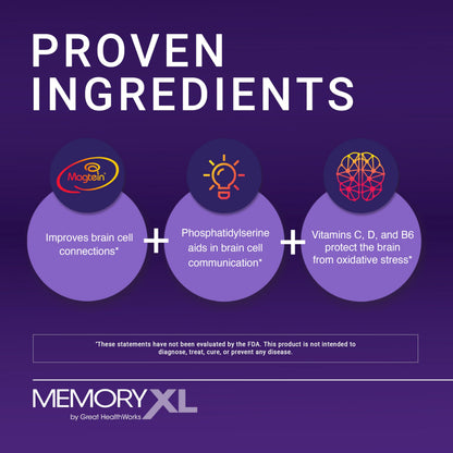 MemoryXL: Magnesium L-Threonate for Focus & Memory — Cranberry Lemon, 30-Stick Pack | OmegaXL