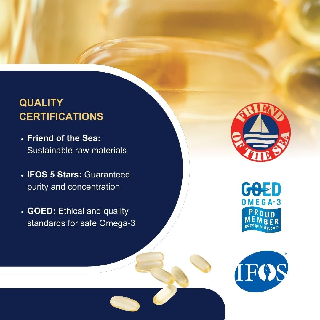 OMEGOR Omega-3 Ultra 1200mg - IFOS 5-Star Certified | 60 Softgels