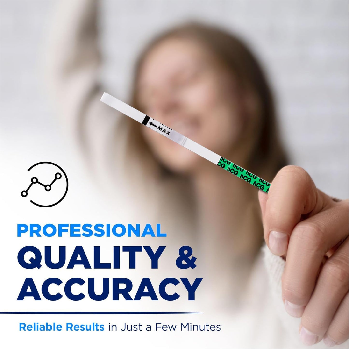 10 Pack OMGWYSIWYG HCG Pregnancy Test Strips – Ultra-Sensitive, Easy At-Home Use, 6 Days Early Detection
