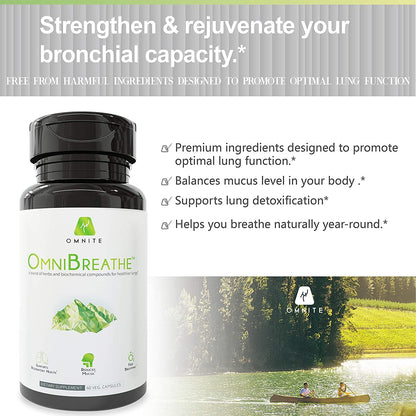 OmniBreathe Lung Cleanse Detox | Respiratory Wellness for Smokers (Pack of 3)