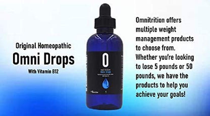 Omnitrition Omni Drops Diet Drops with Vitamin B12 – 4 oz + Program Guide