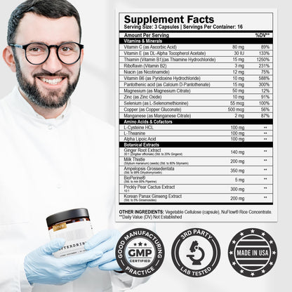 omre AfterDrink Restore Pills - Milk Thistle, DHM, Vitamin B | Liver Support