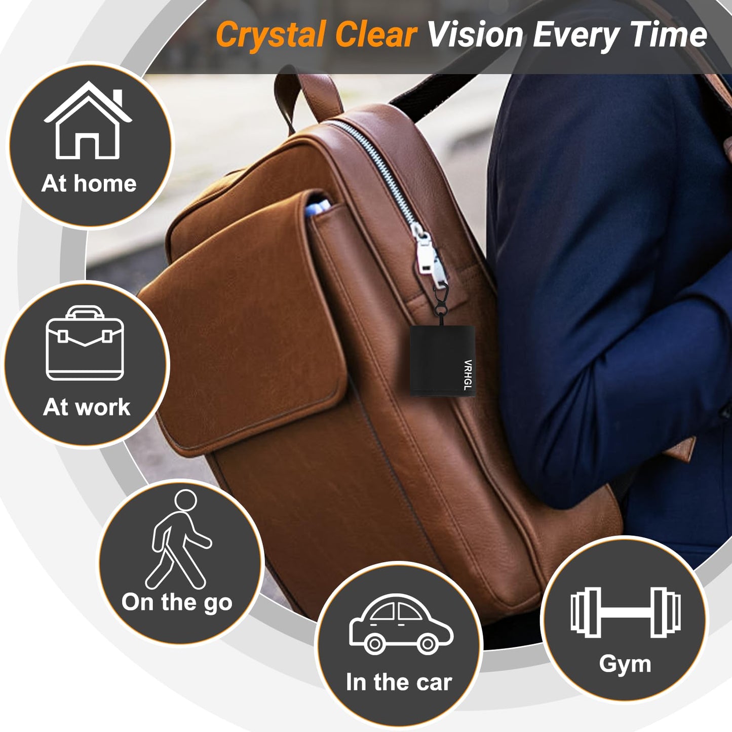 2 Sided Glasses Cleaner & Polishing Cloths – Portable Microfiber Cleaning Kit (Mixcolor, 4x6-Inch, Clip Pouch)