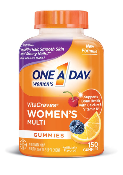One A Day Women’s VitaCraves Gummies – Multivitamin for Women, 150-Count