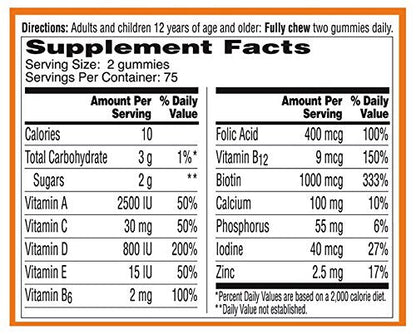 One A Day Women’s VitaCraves Gummies – Multivitamin for Women, 150-Count