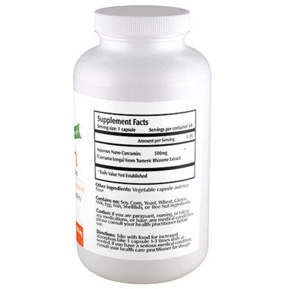 One Planet Nutrition Nano Curcumin 500 mg Veggie Capsules (60 Servings) – High Absorption