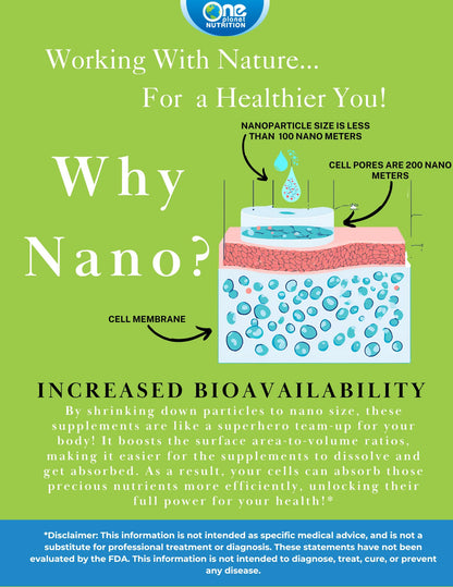 One Planet Nutrition Nano Curcumin Plus 500 mg Veggie Capsules – High Absorption, Vegan, Gluten-Free