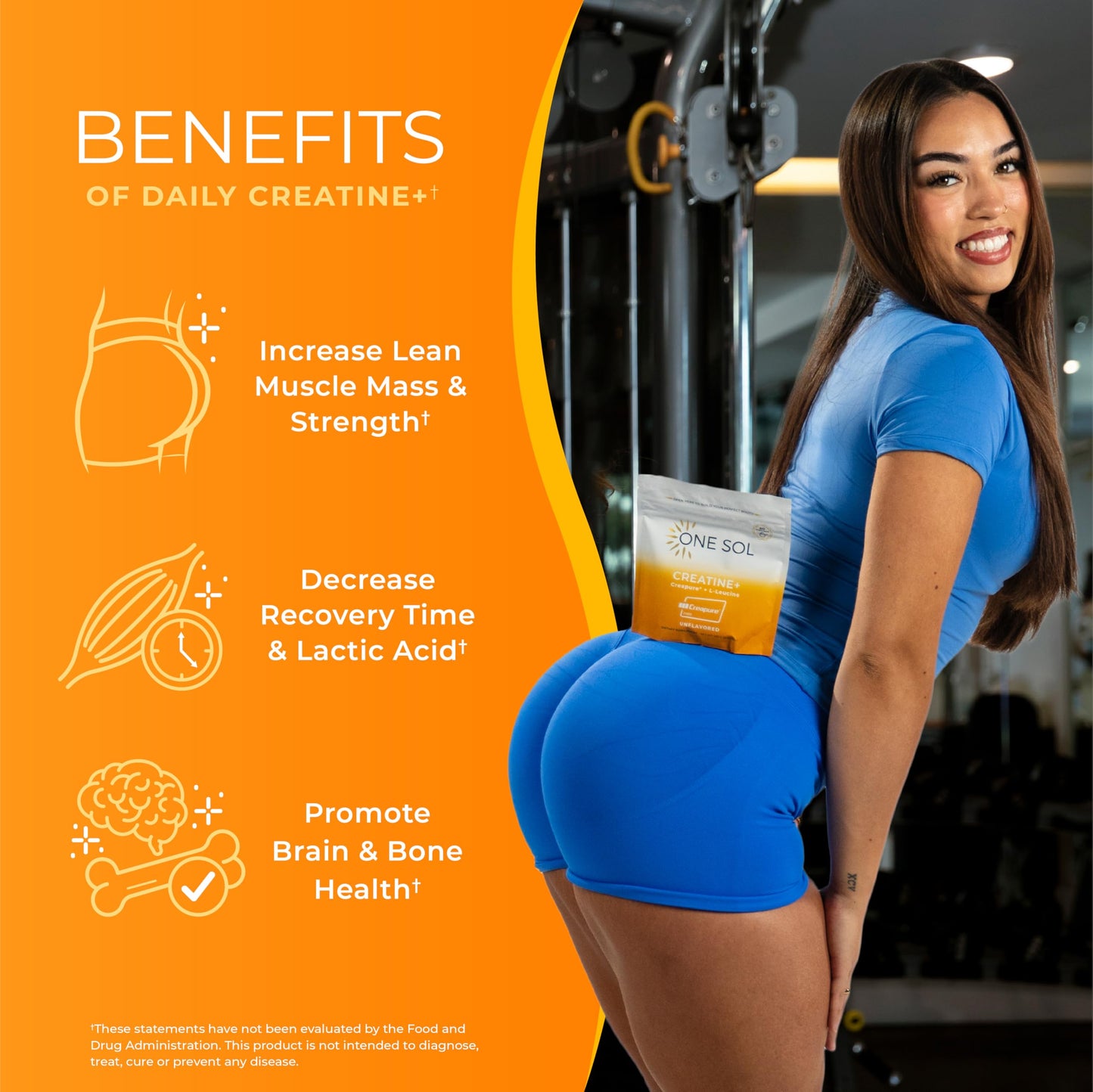 One Sol Creatine for Women - All-Natural Creapure, Unflavored