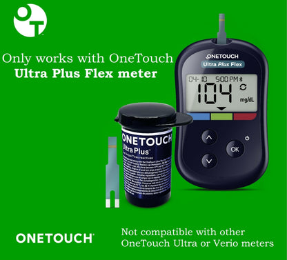 OneTouch Ultra Plus Flex Test Strips – 60 ct (2 Boxes) | Compatible with Ultra Plus Flex Meter