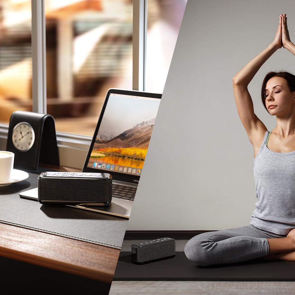 OnLyee Sound Machine with Bluetooth Speaker – Rechargeable White Noise & Sleep Aid
