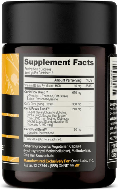 ONNIT Alpha BRAIN Nootropic – IGEN Non-GMO (30 Count) | Memory & Focus
