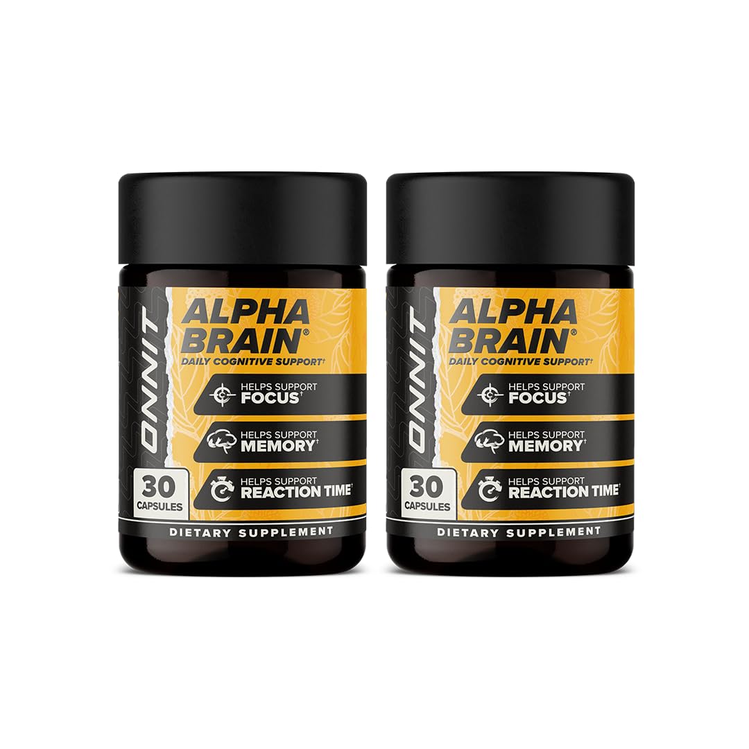 ONNIT Alpha Brain Nootropic Capsules – 2-Pack, IGEN Non-GMO, Memory & Focus