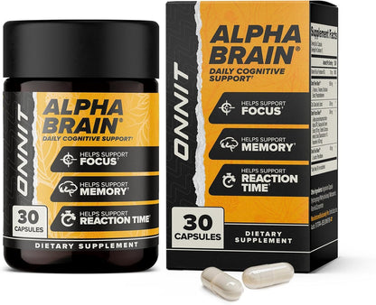 ONNIT Alpha BRAIN Nootropic – IGEN Non-GMO (30 Count) | Memory & Focus