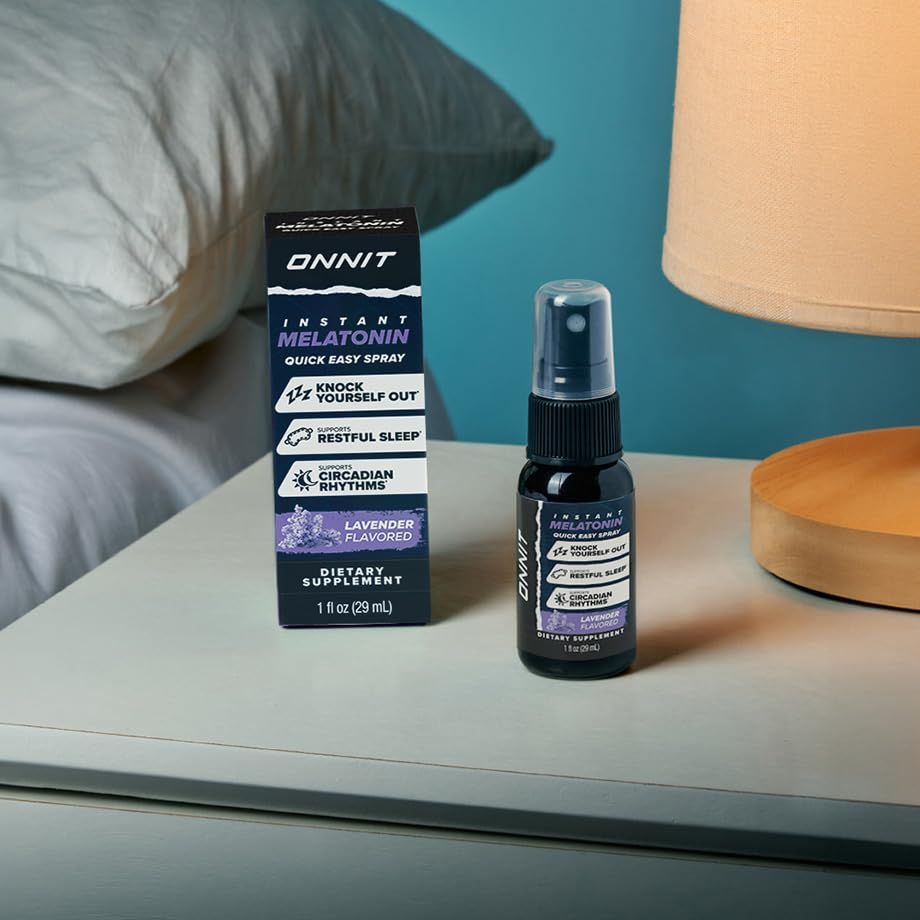 ONNIT Melatonin Liquid Sleep Support Spray – 3 mg per Spray, Lavender Flavor, 1 fl oz | IGEN Non-GMO Tested