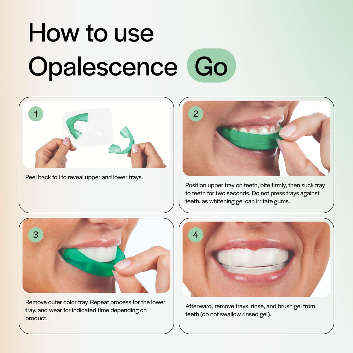Opalescence Go 15% Mint — Prefilled Teeth Whitening Trays (4 Treatments per Pack, 3 Packs) | Ultradent