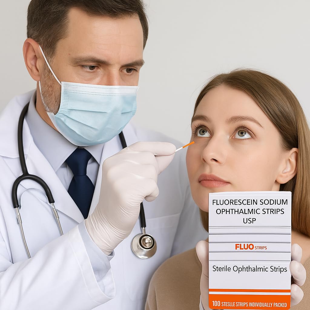 Ophthalmic Fluo Touch Strips - 100 Strips | CE Certified