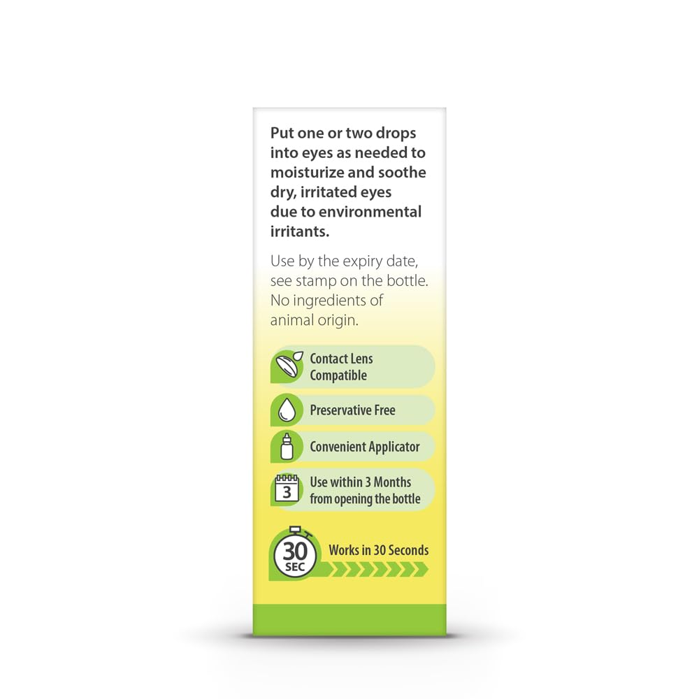 Optase Allegro Eye Drops - 33 oz, 300 Doses | Preservative-Free Lubricant for Quick Comfort